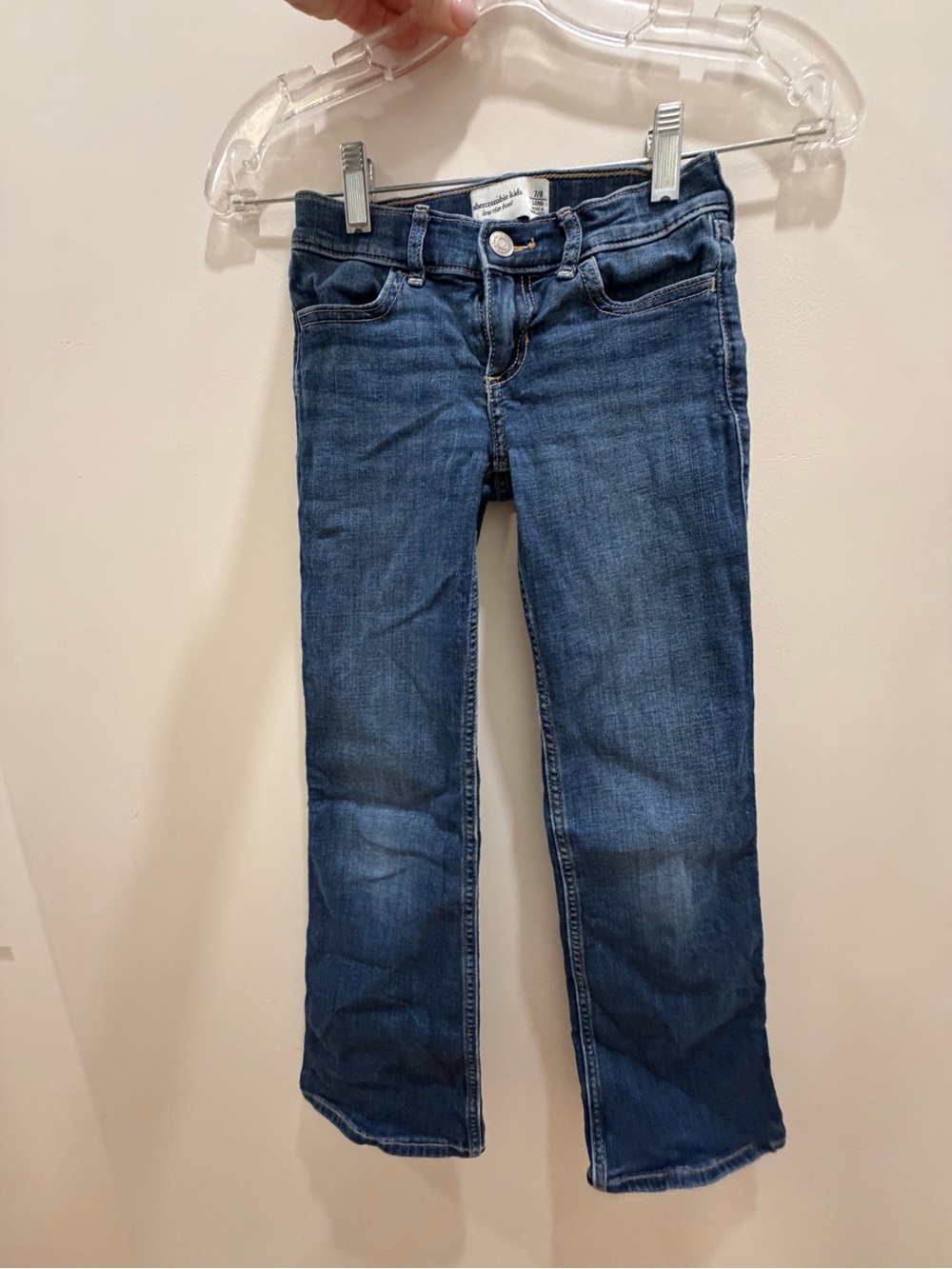 abercrombie kids blue bootcut jeans